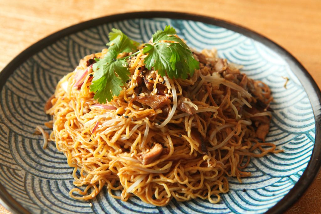 Wok-Fried Hong Kong Noodle, Shredded Duck Assorted Meat